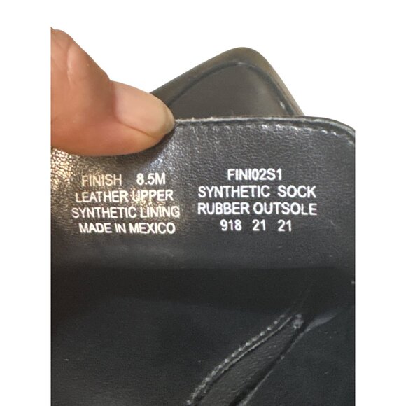 Steve Madden Womens Black Leather Loafers Mules Size 8.5M With Chain Detail - Picture 5 of 6